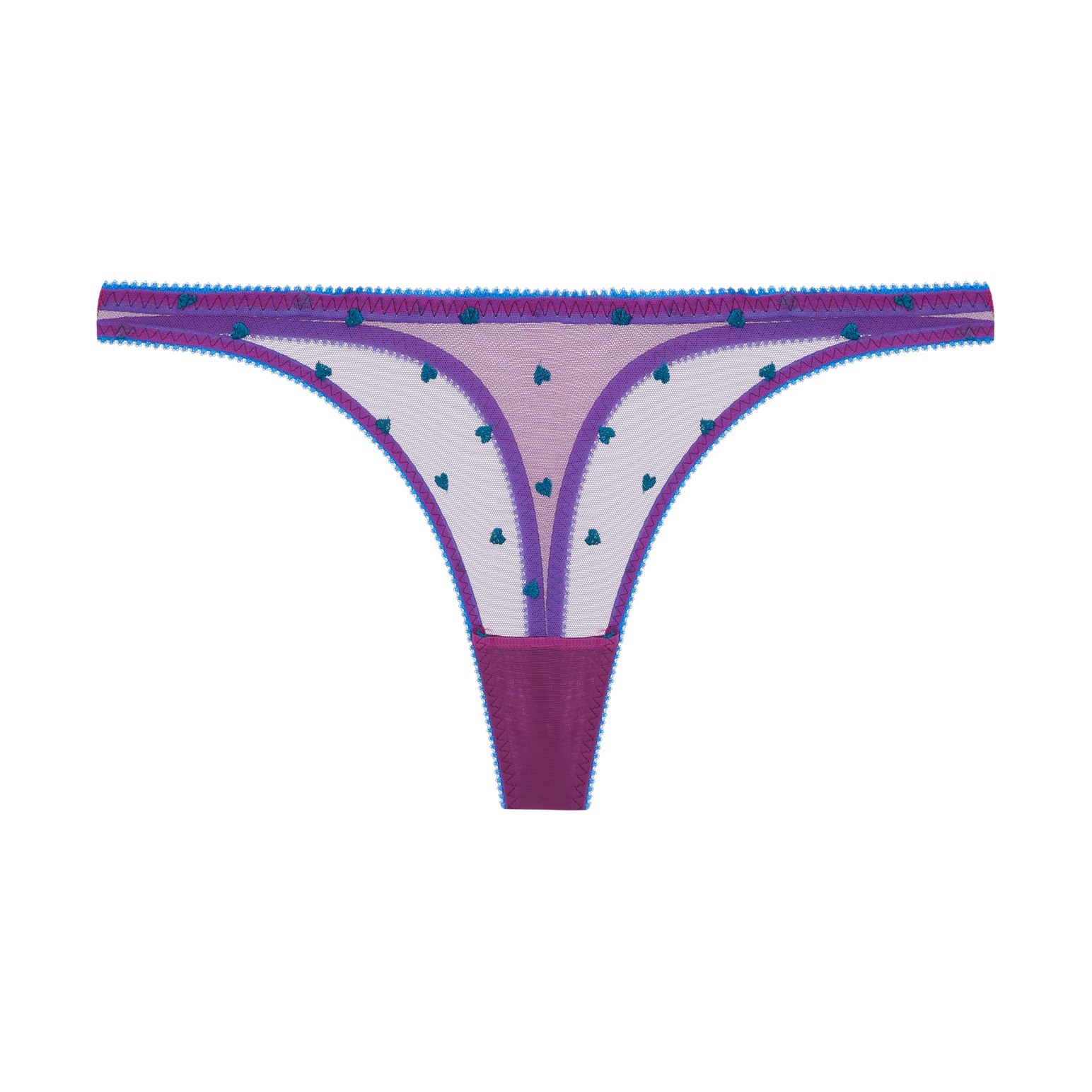 Dora Larsen Mabel Heart Embroidery Thong